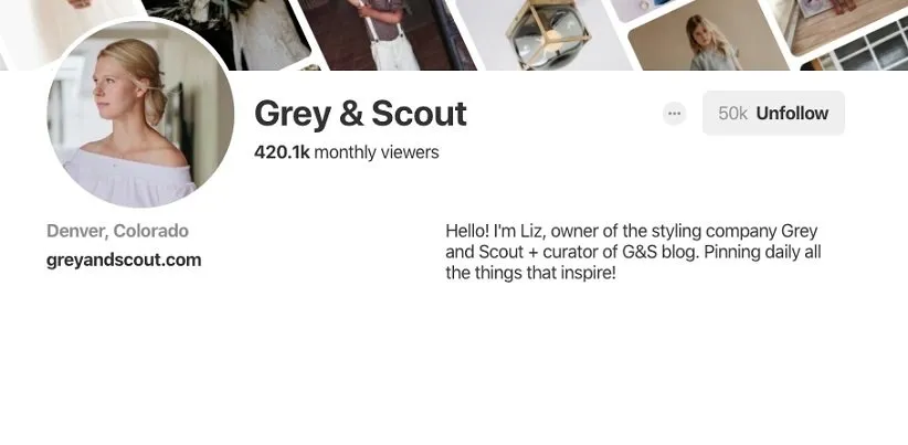 writing bio for Pinterest