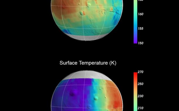 دمای سطحی و جوی مریخ از نگاه مدارگرد امید
