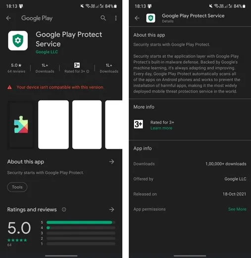 گوگل پلی پروتکت