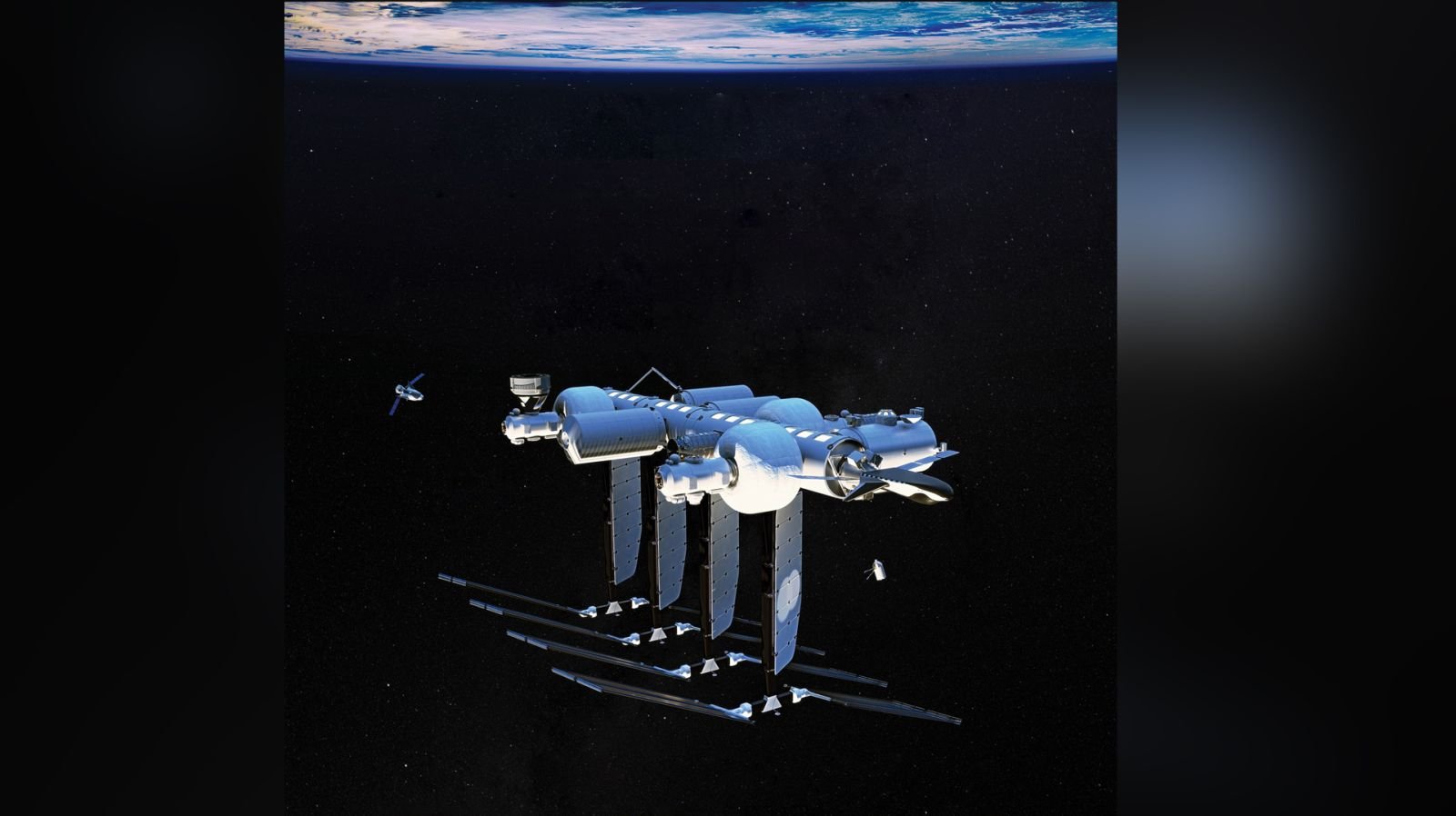 طرحی گرافیکی از ایستگاه فضایی اوربیتال ریف