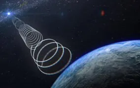 طرحی گرافیکی از سیگنال رادیویی مرموز ASKAP J173608.2-321635