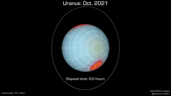 شفق‌های قطبی اورانوس در طیف فروسرخ