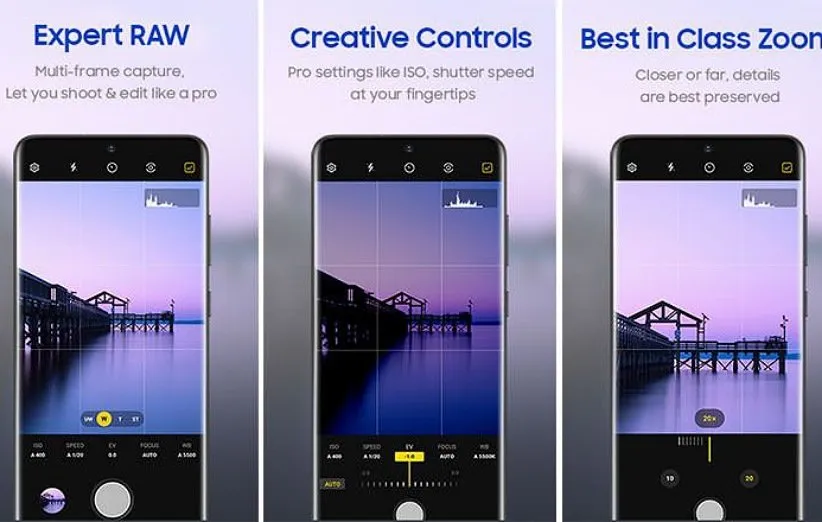 اپلیکیشن Expert Raw سامسونگ