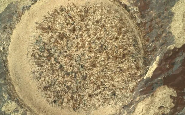 سنگ لایهای ساییده شده در تازهترین تلاش مریخنور پشتکار