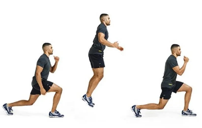 «لانگ پرشی» (Jumping Lunges)
