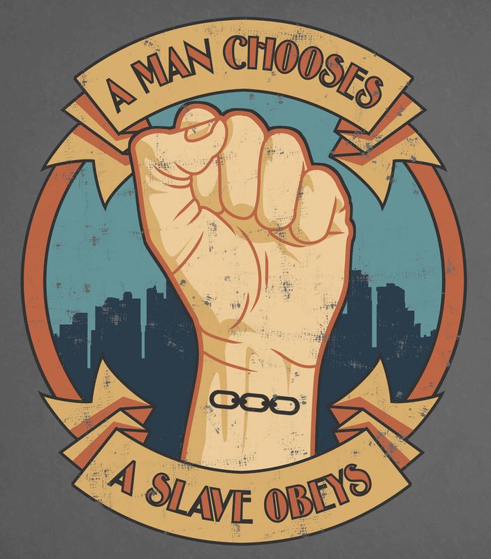 2. A Man Chooses A slave obeys - روایت متای بایوشاک؛ بایوشاک چه چیزی درباره‌ی بازی کردن می‌آموزد؟ (تحلیل فلسفی بازی بایوشاک ۱)