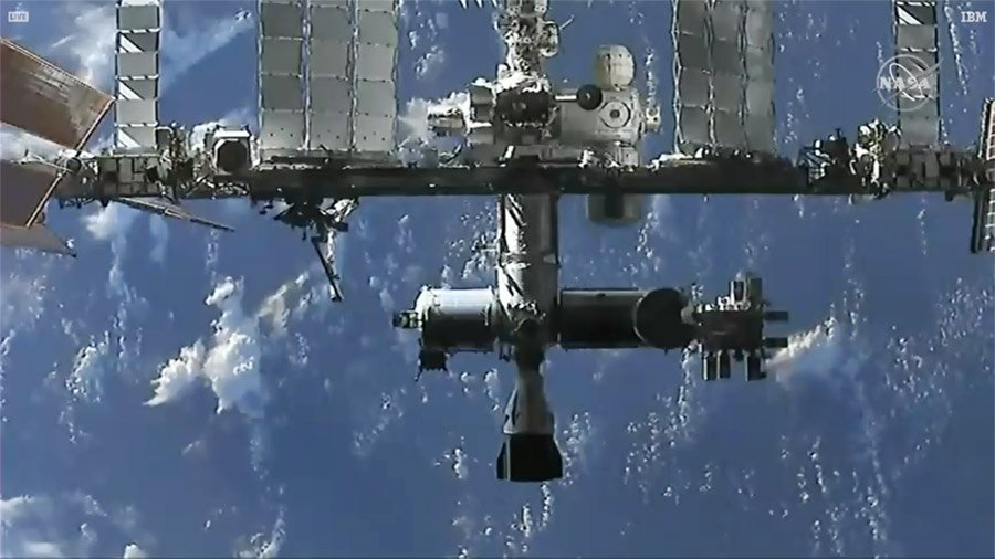 ایستگاه فضایی بین‌المللی از نگاه فضاپیمای اسپیس‌ایکس CRS-24