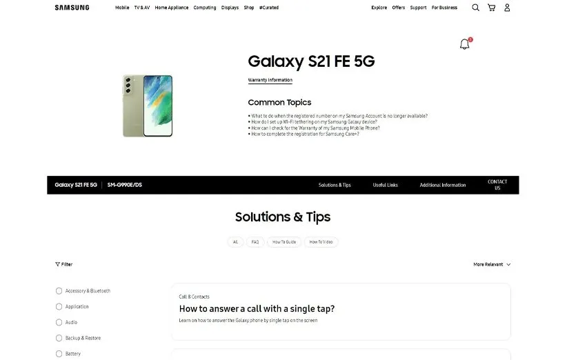 گلکسی S21 فن ادیشن سامسونگ