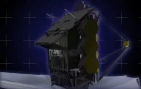 طرحی گرافیکی از استقرار رادیاتور تلسکوپ جیمز وب