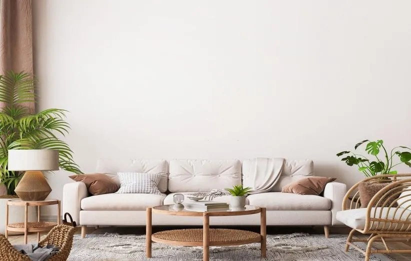 گیاهانی در اتاق نشیمن قرار گرفتهاند