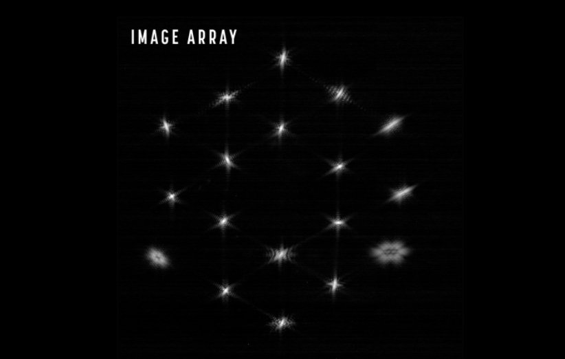 چیدمان منظم تصویر ستاره‌ی راهنما در بخش‌های هجده‌گانه‌ی آینه‌ی اصلی