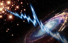 طرحی گرافیکی از فوران رادیویی سریع کهکشان M81