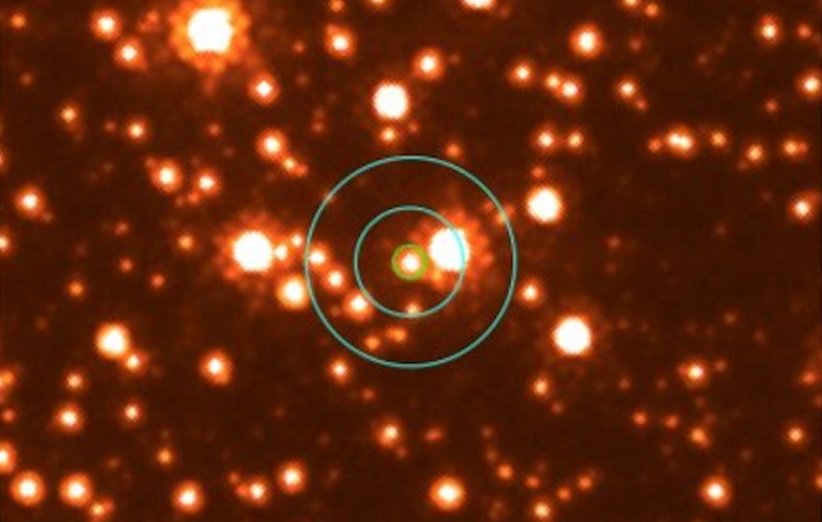 محدوده‌ی سیاهچاله‌ی MOA-11-191/OGLE-11-0462 از نگاه هابل در سال 2017
