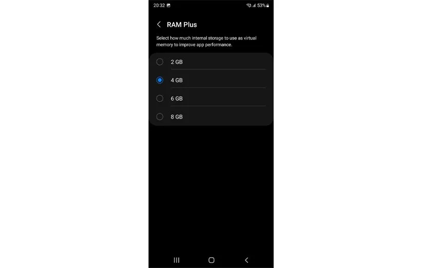One UI 4.1 رم مجازی