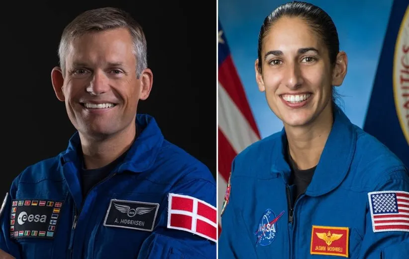 یاسمین مقبلی و آندریاس موگنسن فضانوردان مأموریت کرو-7 به ایستگاه فضایی بین‌المللی