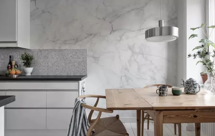 کاغذ دیواری با طرح سنگ مرمر