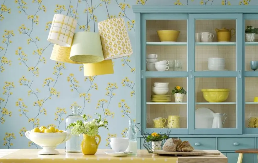 کاغذ دیواری با طرح های تکراری