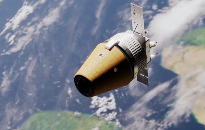 طرحی گرافیکی از فضاپیمای گاگانیان هند