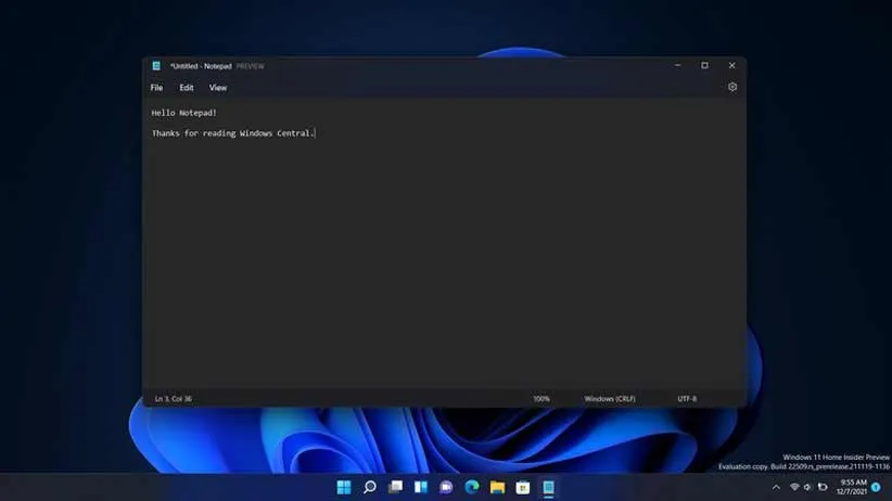 برنامهی Notepad