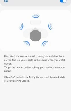 صدای 360 درجه روی گلکسی بادز 2