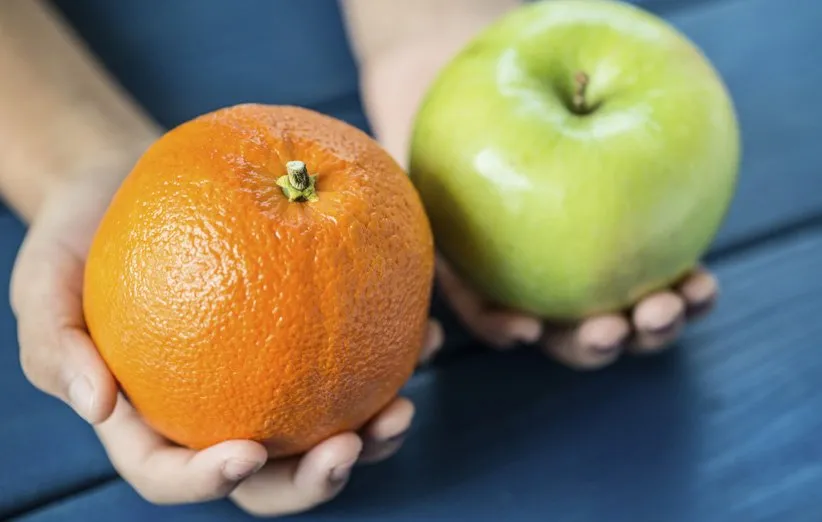 فواید سیب و پرتقال