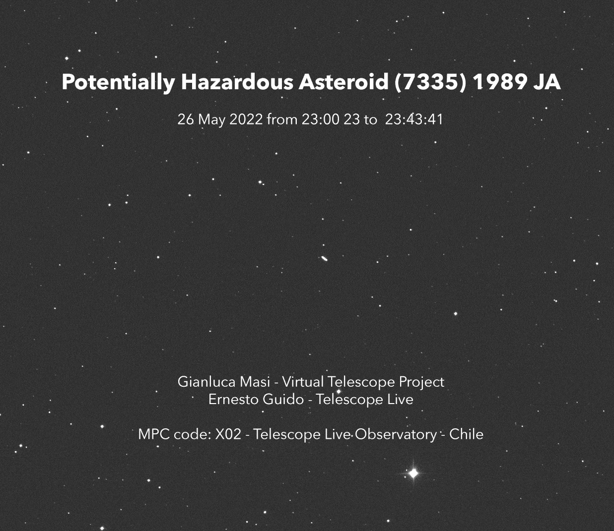 گذر سیارک 7335 (1989 JA) از کنار زمین