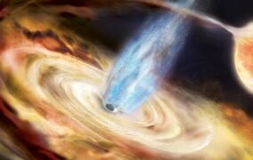 تولید پرتو ایکس پرانرژی با بلعیدن ستاره‌ی همدم توسط سیاهچاله