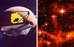 طرحی گرافیکی از وب و ابر بزرگ ماژلانی از نگاه آن