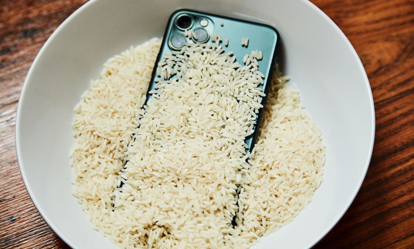 گوشی خیس برنج