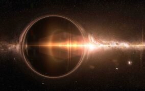طرحی گرافیکی از سیاهچاله‌ی مرکزی راه شیری