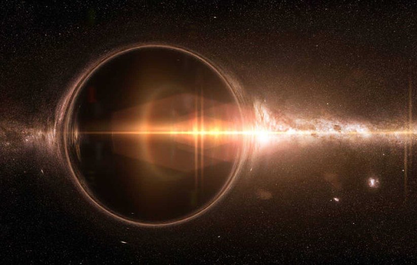 طرحی گرافیکی از سیاهچاله‌ی مرکزی راه شیری