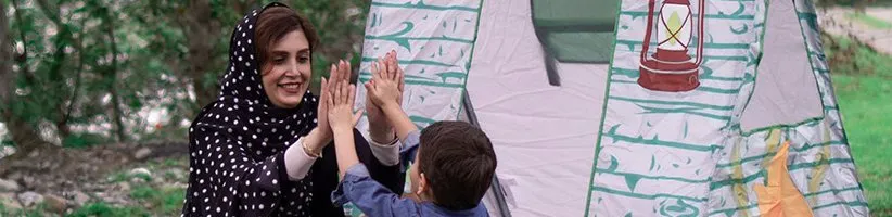 بررسی چادر بازی کودک طرح کمپینگ؛ فضای امن بازی