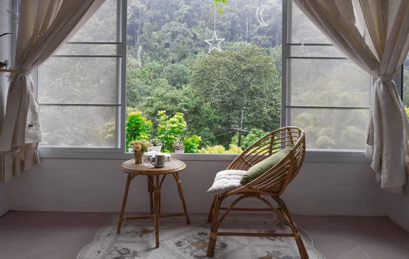 ترکیب فضای بیرون و داخل خانه