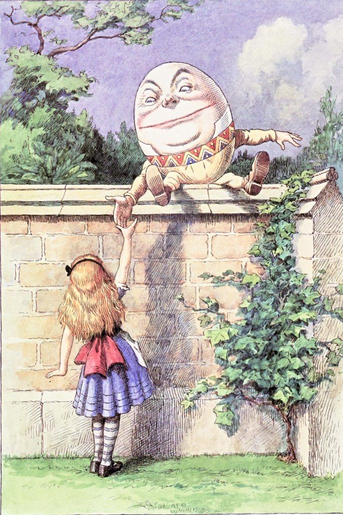 Humpty Dumpty - درس‌هایی که داستان «آلیس در سرزمین عجایب» درباره‌ی منطق می‌آموزد (تحلیل فلسفی آلیس در سرزمین عجایب)