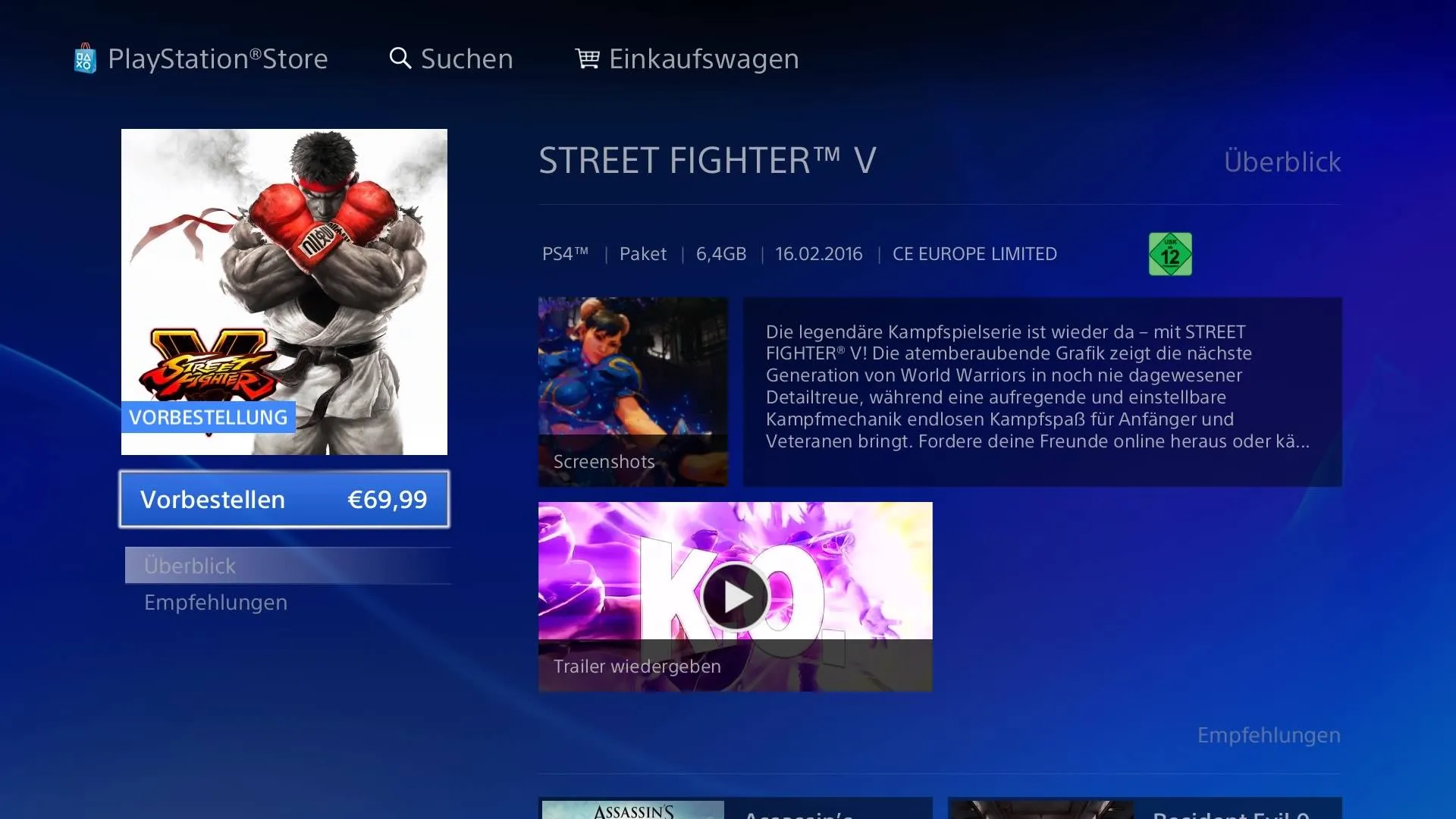 street fighter v psn