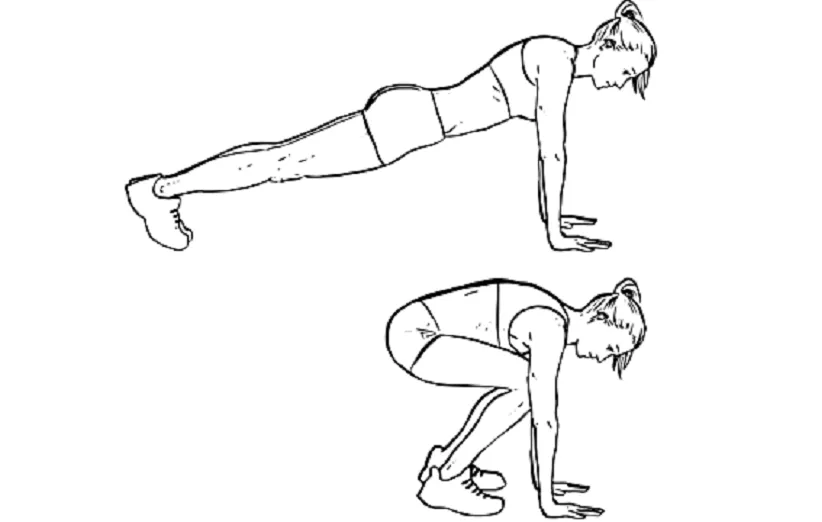 پلانک با جمع کردن پاها