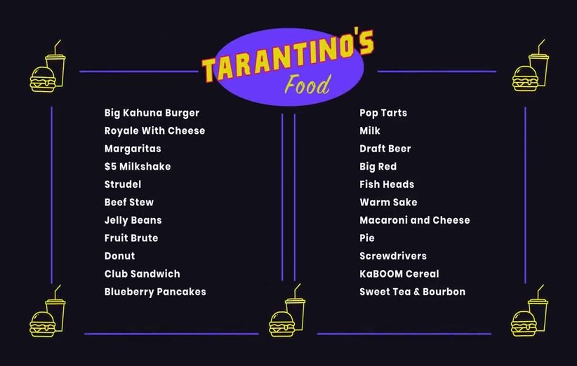 Food in Tarantino Movies 00023 - ۳ کارکرد جذاب غذاخوردن شخصیت‌ها در فیلم‌های تارانتینو