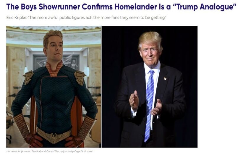 Homelander Trump - بررسی فصل ۱ تا ۳ سریال The Boys (2019-2022) | اگر می‌خواهید بفهمید این روزها در آمریکا چه می‌گذرد، The Boys تماشا کنید