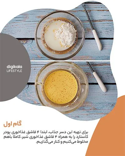 طرز تهیه دسر انبه و کاستارد