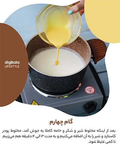 طرز تهیه دسر انبه و کاستارد