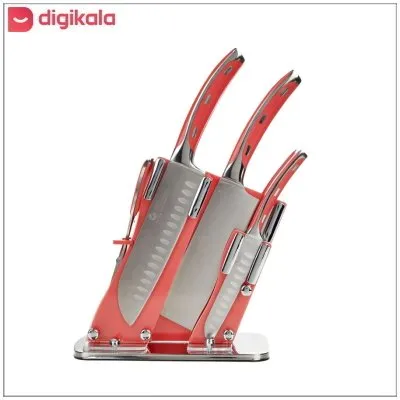 سرویس چاقو اشپزخانه 7 پارچه جی فی نی مدل 231 وانادیوم اصل