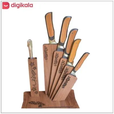ست چاقو استیل مروارید زنجان مجموعه 6 عددی