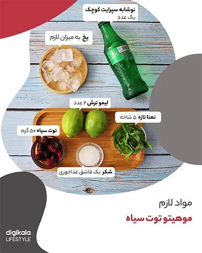 طرز تهیه موهیتو توت سیاه