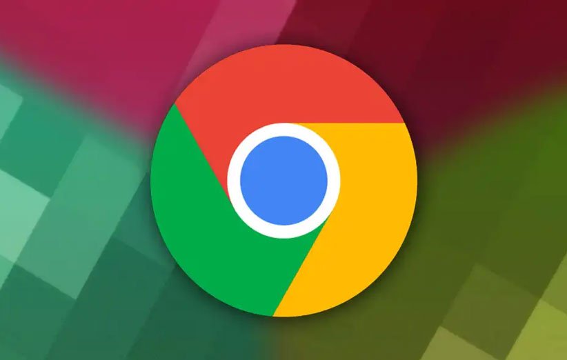 chrome logo checker background