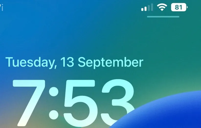 درصد شارژ باتری iOS 16