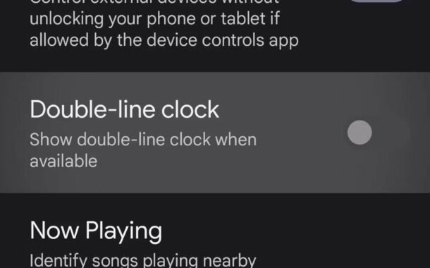 px android 13 double line clock 2
