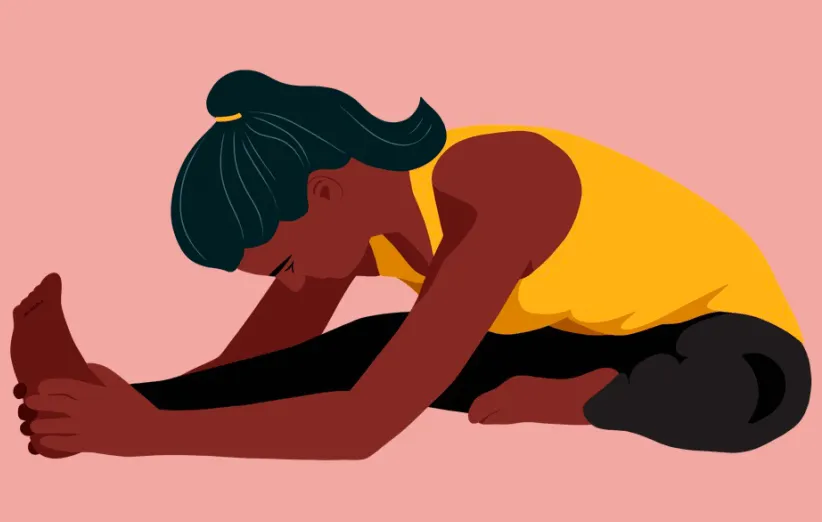 رساندن سر به زانو نشسته