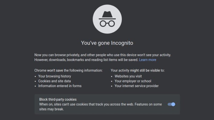 حالت Incognito کروم