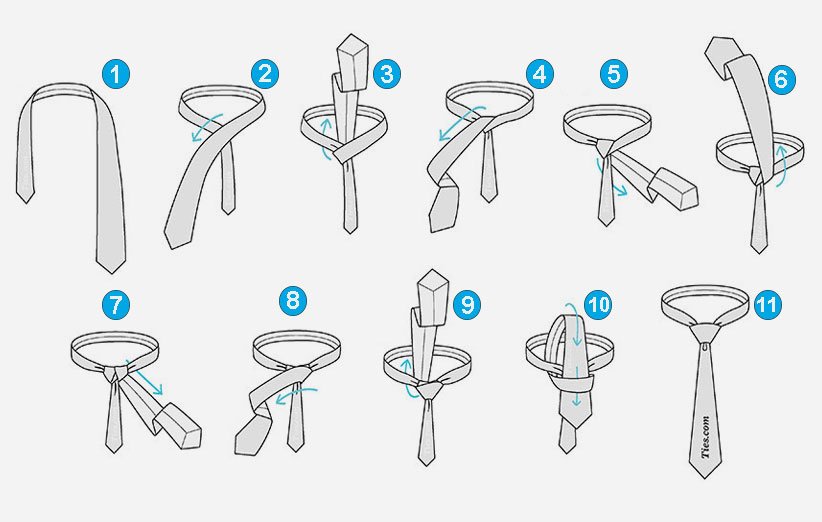 ۷ آموزش بستن گره کراوات برای خانم‌ها و آقایان