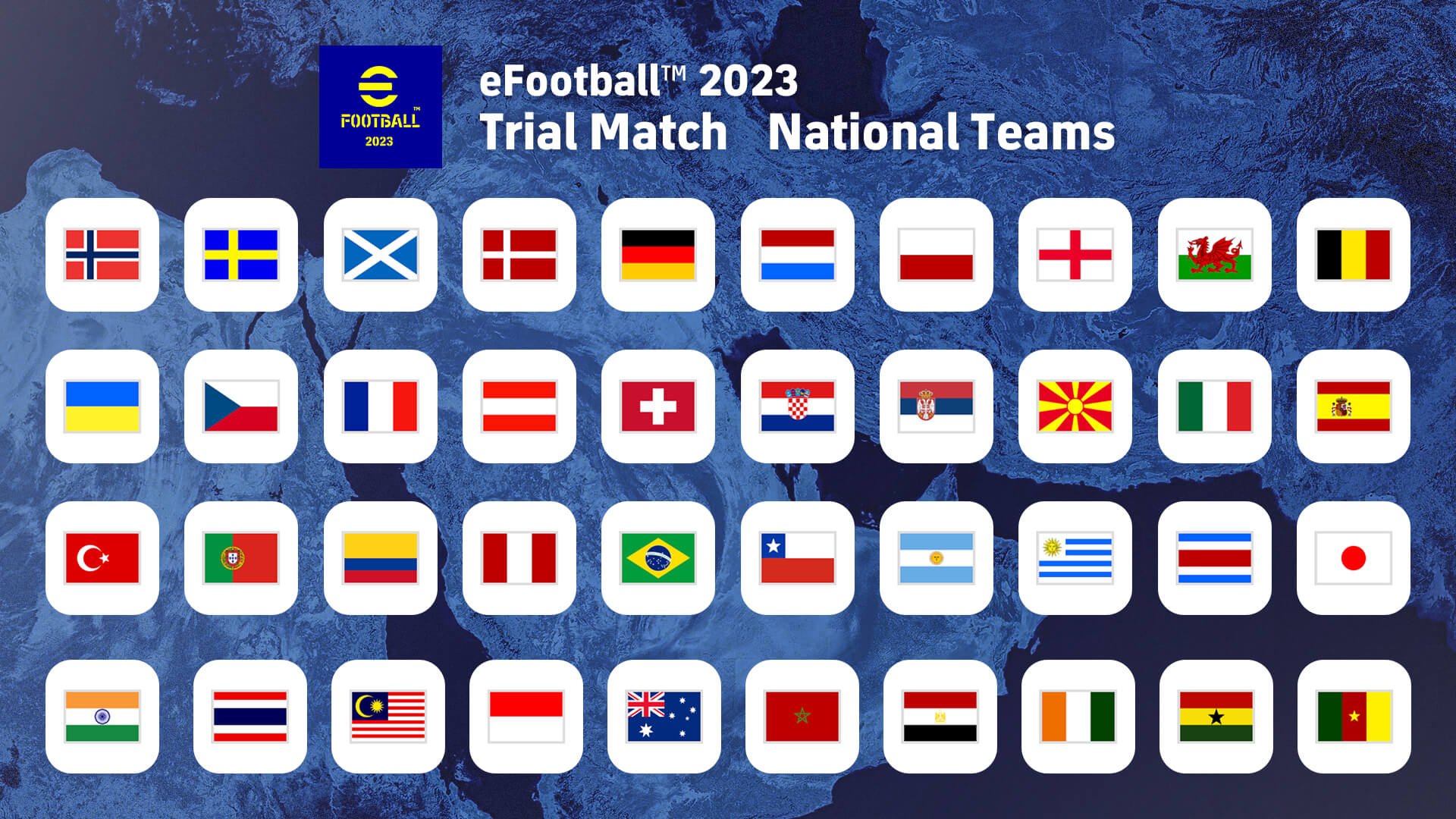 تیم های ملی efootball 2023